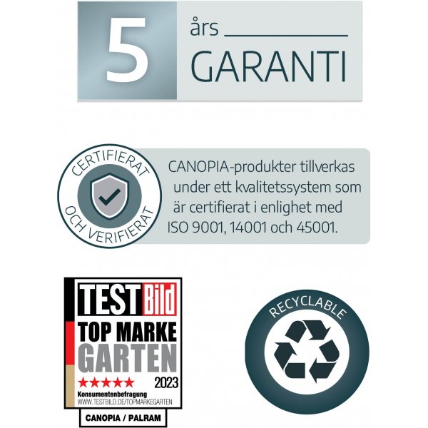 Canopia Balance Växthus i Polykarbonat 21,5 m² - Silver Canopia Balance Växthus i Polykarbonat 21,5 m² - Silver