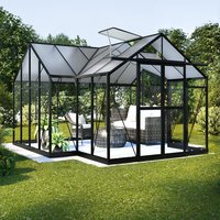 Växthus Saturnus med härdat glas - 12,8 m² Växthus Saturnus med härdat glas - 12,8 m²