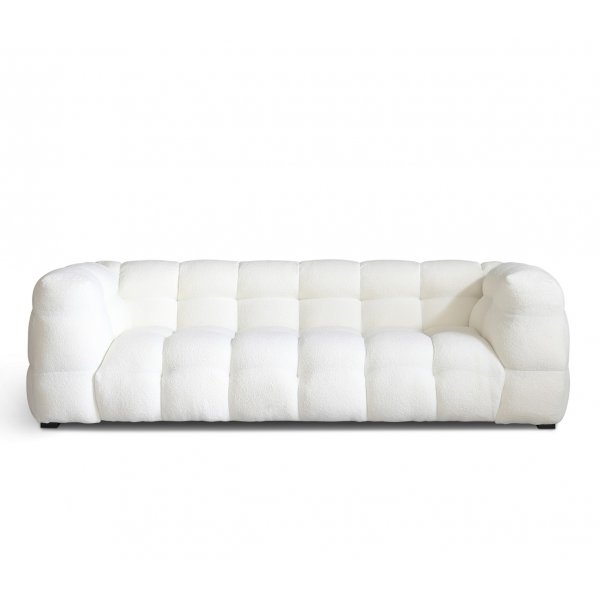 Bubblig Teddy Soffa TR94562 - Fluffig Cream 3-sits & Djup 103 cm - Bredd 235