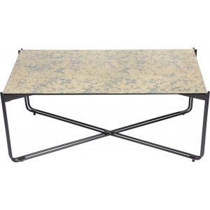 Lori soffbord 110x60 cm - Antikf�rgad spegelglas m�ssing