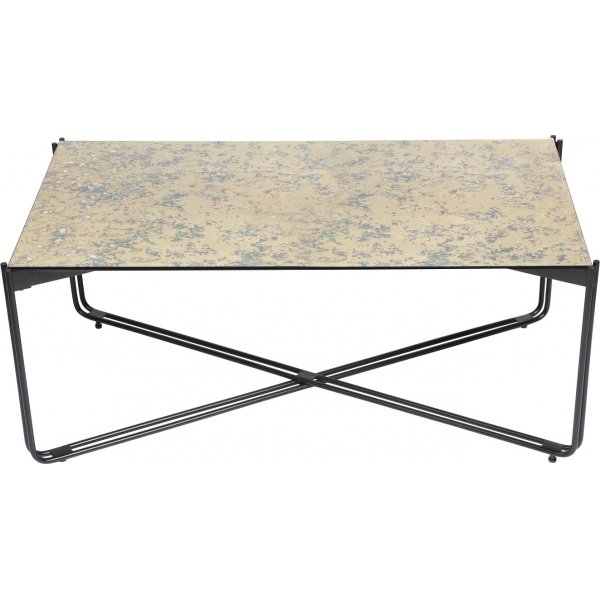Lori soffbord 110x60 cm - Antikf�rgad spegelglas m�ssing