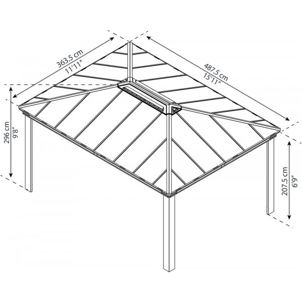 Paviljong Dallas 4900 - Grå Paviljong Dallas 4900 - Grå