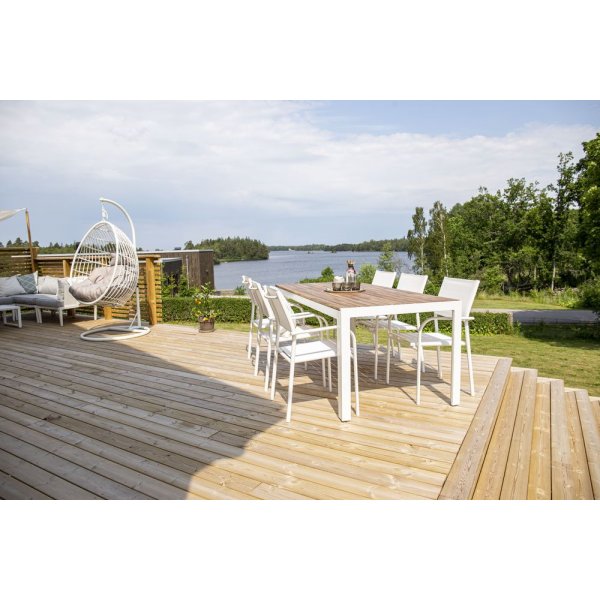 Balsjö matbord – Vit/akacia Balsjö matbord – Vit/akacia