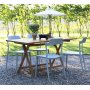 Spisegruppe Salt teak: Klapbord i teak inklusiv 4 Abbe stabelbare stole