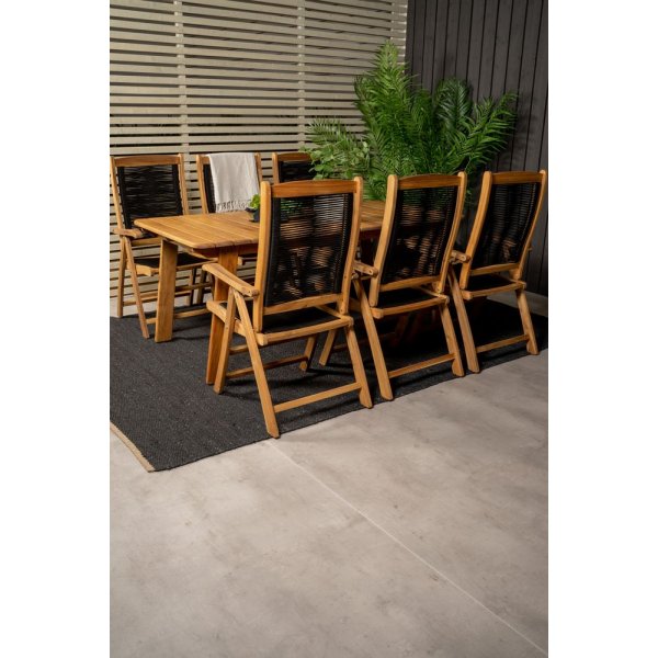 Malmby Matgrupp (180x90) - Natur - 6 Stolar