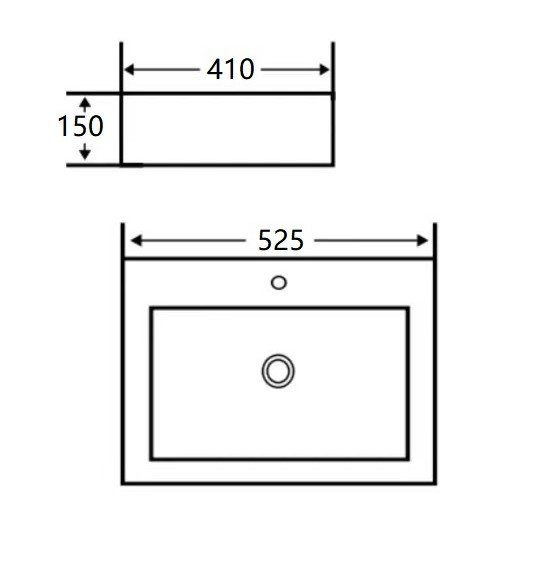 Tv�ttst�ll Porslin Vit 52,5x41x15 cm