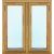 2-fach verglastes Fenster Holz nach au�en - 2-Luft - unlackiert - U-Wert 1,3 + Rahmenh�lsen