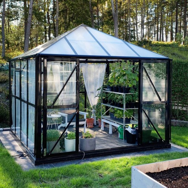 Växthus 8,7 m² | 5 års stormgaranti | Hög nockhöjd | Gazebo Växthus 8,7 m² | 5 års stormgaranti | Hög nockhöjd | Gazebo