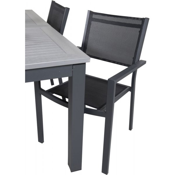 Ekenäs Spisegruppe (152x90) - Sort/Grå - 4 Stole Ekenäs Spisegruppe (152x90) - Sort/Grå - 4 Stole