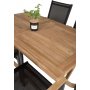 Bjurker Matgrupp (120x70) - Svart/Natur - 4 Stolar