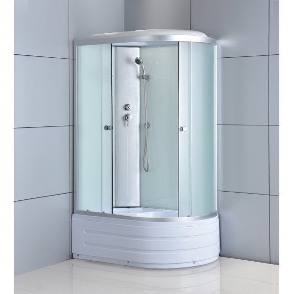 Duschkabin � Nereida | 120�80 cm | Vit glas & massagejets