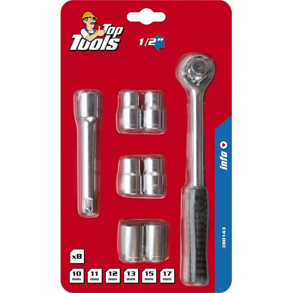 Hylsnyckelsats 1/2\\\" - 7 delar Hylsnyckelsats 1/2\\\" - 7 delar