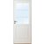 Innerdörr Gotland - Kompakt dörrblad med spröjsat glasparti SP6 + Handtagskit - Blankt