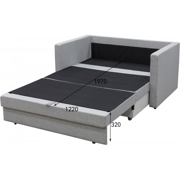 2-sits b�ddsoffa Mind - 139 cm - gr�