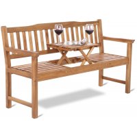 Bänk Lux - Trädgårdsbänk med uppfällbart bord (Acacia-trä) Bänk Lux - Trädgårdsbänk med uppfällbart bord (Acacia-trä)