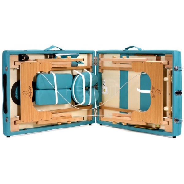 Massagebänk med träben - 3 zoner - Enfärgad Massagebänk med träben - 3 zoner - Enfärgad