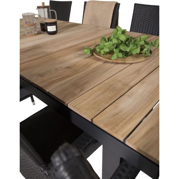 Maglehem Matgrupp - Svart/Teak - 8 Stolar Maglehem Matgrupp - Svart/Teak - 8 Stolar