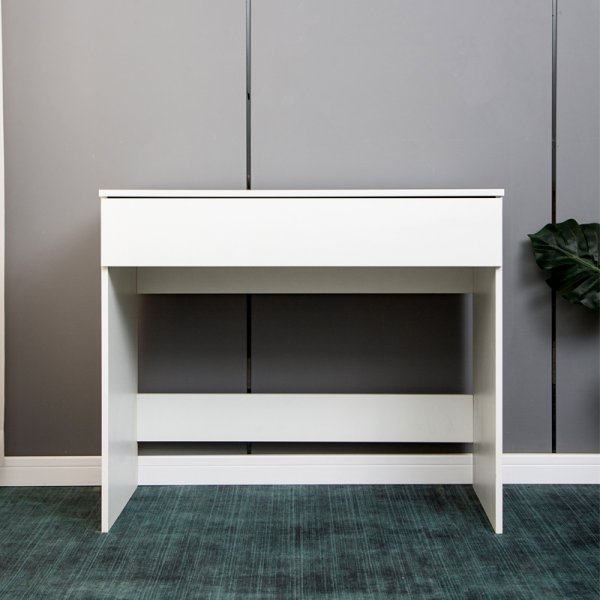 Sminkbord vitt med f�rvaring 90 cm bred