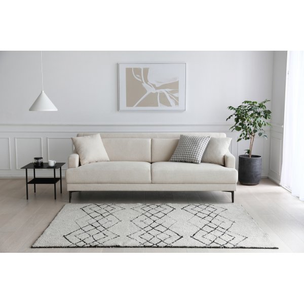 Soffa 3-sits beige modern - Hanna
