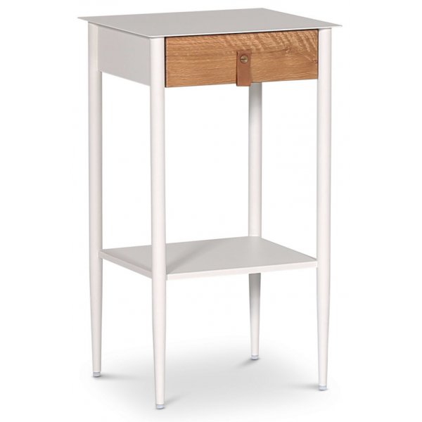 Flash s�ngbord - Vit/oljad ek