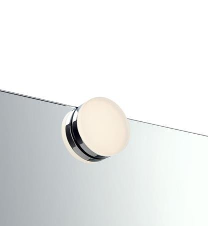Alnarp Spegellampa - Krom/Frostat glas