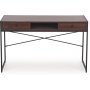 Skrivbord med l�dor valn�t 123 cm bred