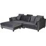 Fotpall 122x86 cm m�rkgr� sammet - Brandy