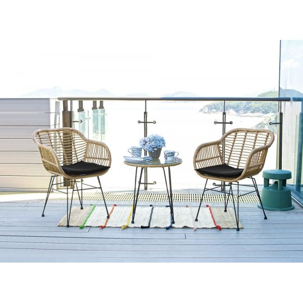 Vadsbro utem�belgrupp 2 stolar & bord - Konstrotting