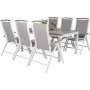 Prssebo Matgrupp (160x100) - Vit/Gr - 6 Stolar