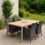 Las Vegas matbord 150x90cm - Beige / ek aintwood