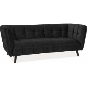 3-sits soffa i svart sammet
