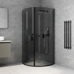 Brusekabine 90x100x200cm | Sort sikkerhedsglas | Cornelia