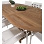 Bjurker Spisegruppe (180x120) - Hvid/Natur - 8 Stole
