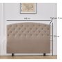 Sänggavel med knappar 160 x 125 cm beige - Capetown Sänggavel med knappar 160 x 125 cm beige - Capetown