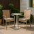 Majken stapelbar utestol med dyna - Naturfrgad konstrotting med beige sittdyna
