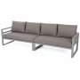Modulsoffa Mediolan med bord - Silver/taupe
