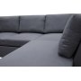 U-soffa b�ddsoffa Dream med f�rvaring - 299 cm - m�rkgr�