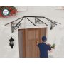 Canopia Lily French Entrance baldakin 0,9 x 2,7 - Sort/klart glas