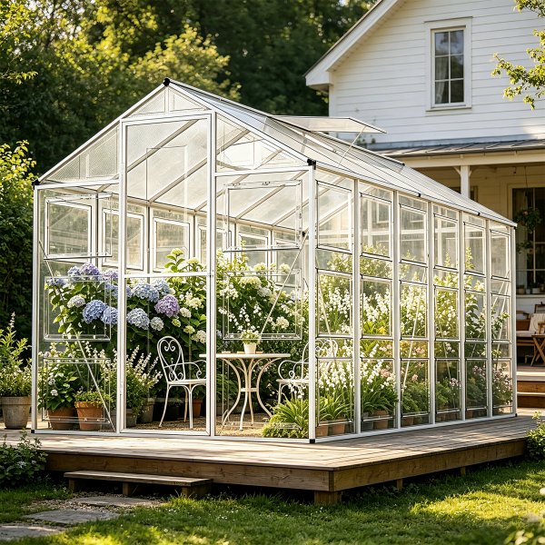 Växthus Harmony 6,6 m² aluminium polykarbonat Gardeney Växthus Harmony 6,6 m² aluminium polykarbonat Gardeney