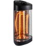 Terrassevarmer stende - 600-1200W - Sort
