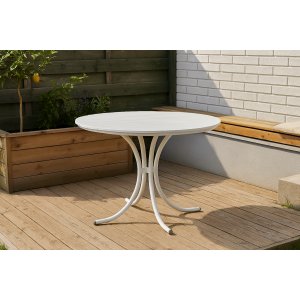 Holmsund rundt udendørsbord 103 cm - Hvid Holmsund rundt udendørsbord 103 cm - Hvid