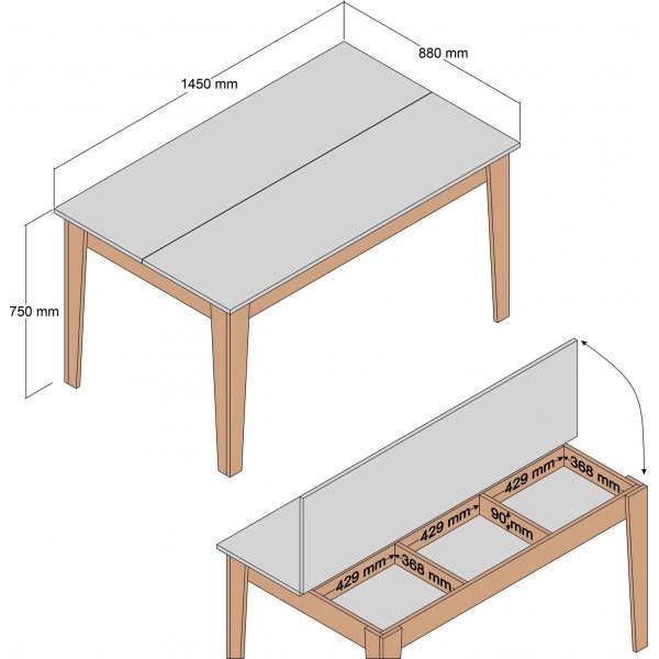 Milan matbord 145 x 88 cm - Vit marmor/valn�t