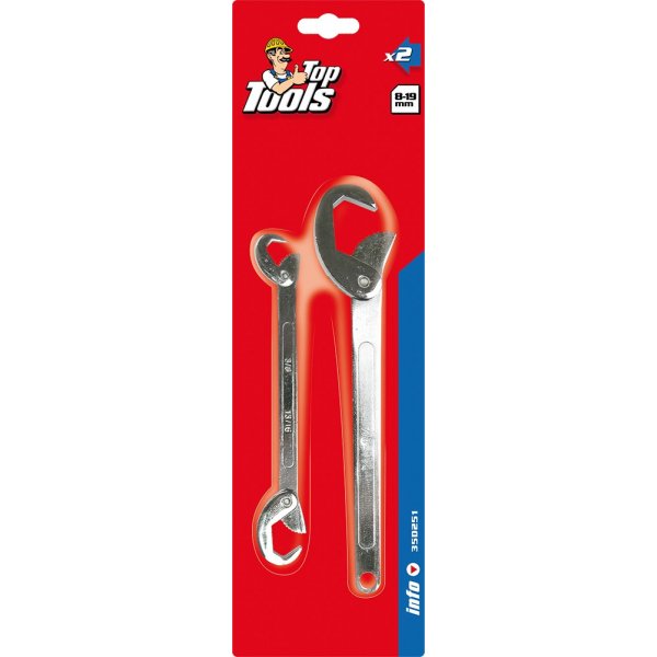 Multifunktionsnøgle, 8 - 19 mm - 2 dele Multifunktionsnøgle, 8 - 19 mm - 2 dele