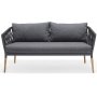 Ipanema udendrs loungest i teak- og olefinstof med sofa, 2 lnestole og sofabord - Gr