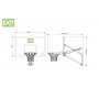 Galaxy basketballkurv med fremspringende vgmontering
