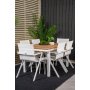 Dotorp Matgrupp (160x90) - Vit/Natur - 6 Stolar