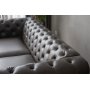 Soffa chesterfield 3-sits 219 cm - mörkbrun PU Soffa chesterfield 3-sits 219 cm - mörkbrun PU