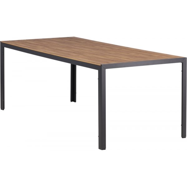 Chania Esstisch 205 x 90 cm - Schwarz/Natur + Reinigungsspray für Gartenmöbel Chania Esstisch 205 x 90 cm - Schwarz/Natur + Reinigungsspray für Gartenmöbel