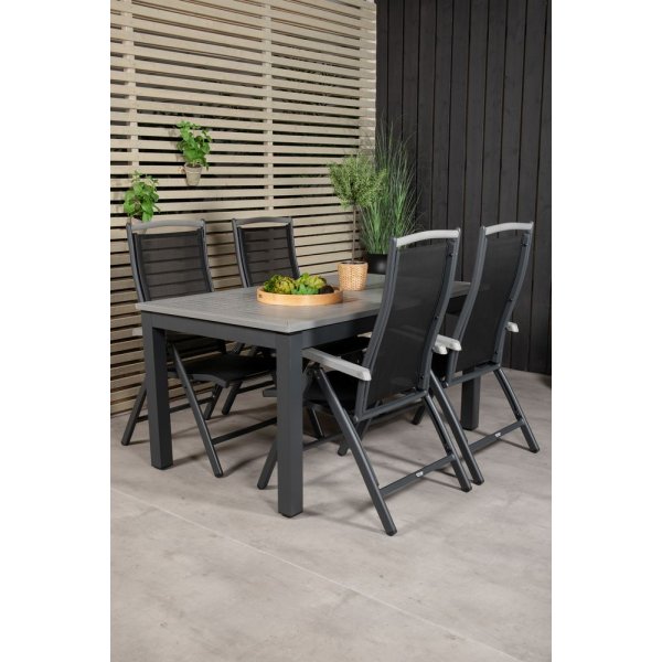 Ekenäs Matgrupp (152x90) - Svart/Grå - 4 Stolar Ekenäs Matgrupp (152x90) - Svart/Grå - 4 Stolar