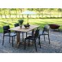 Salt teak spisegruppe: Teak bankebord inkl. 4 Alafors stelstole